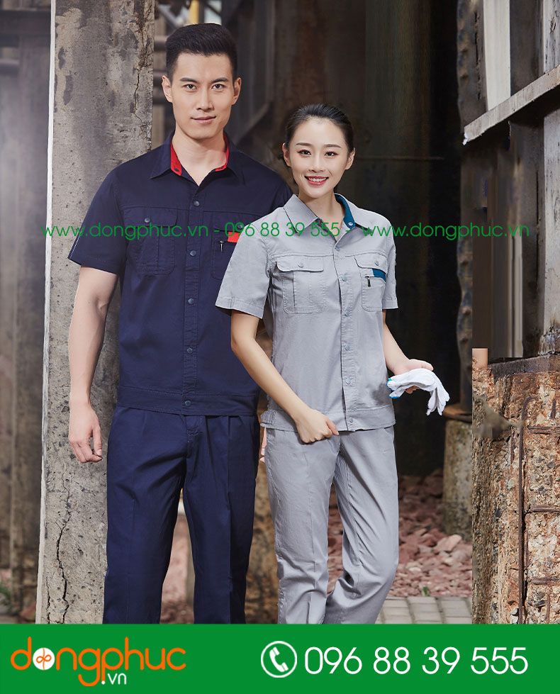 Mẫu bảo hộ màu tím than cộc tay